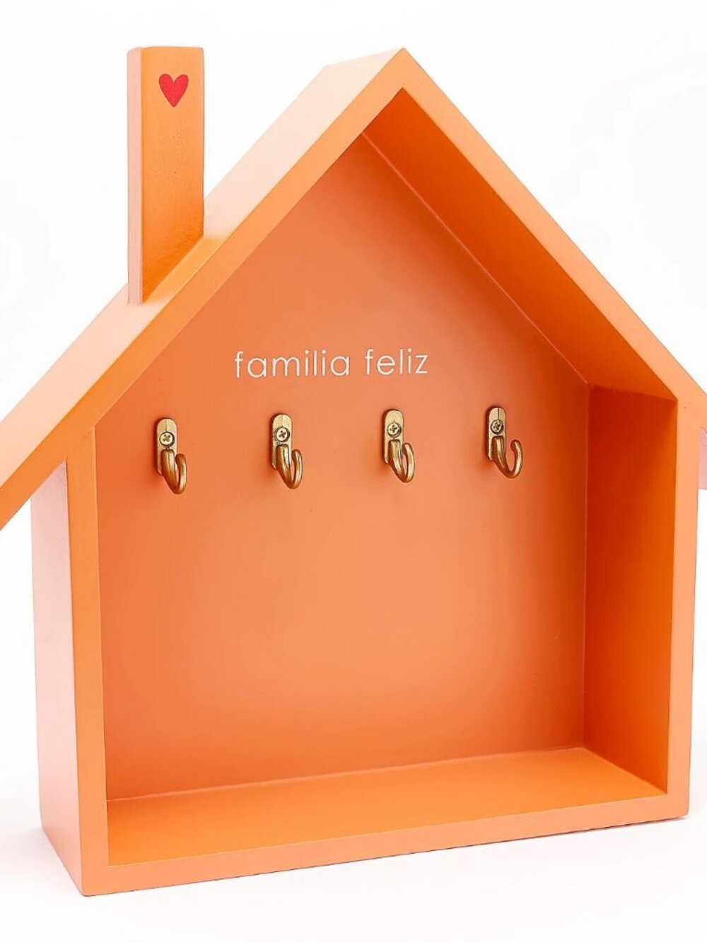 Peace Love World Large House Hanging Wall Storage - terracotta h269993